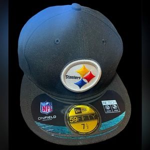 PITTSBURGH STEELERS New Era 5950 59Fifty NFL On Field  Fitted Cap 7.5 7 1/2